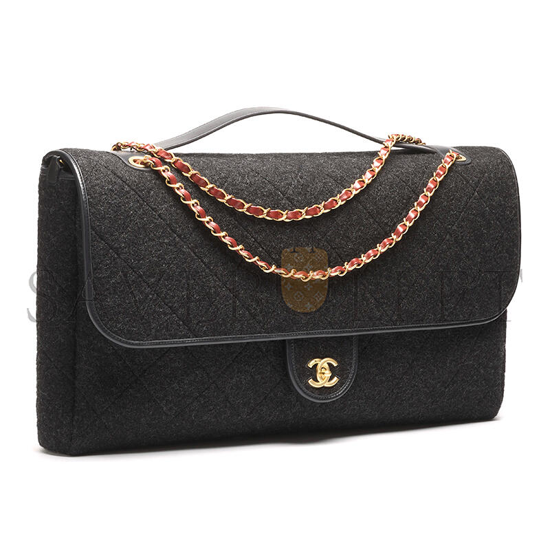 Ch**el maxi flap bag with top handle as5852 (56*33*7cm)